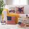 Set of 4 Patriotic 18"x18" Throw Pillow Covers – American Flag 4th of July, Memorial Day & Independence Day Home and Outdoor Decor